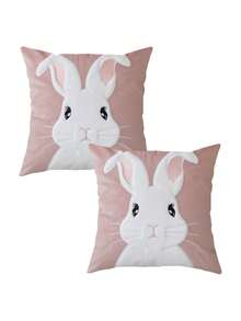 1 buah Sarung Bantal Motif Kelinci Paskah, Dicetak Satu Sisi, Ukuran 17,7*17,7 Inci, Cocok untuk Sofa, Ruang Tamu, Dekorasi Rumah Kamar Tidur, Isi Bantal Tidak Termasuk - Berwarna merah muda - View 12