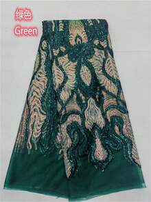 皇家蓝高品质非洲亮片网纱蕾丝面料 2026 绿色尼日利亚法式网纱薄纱蕾丝,适用于奢华婚礼派对,缝制法式网纱蕾丝面料 5 码/1 码 红色/金色 - A - 查看 6