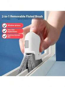 1个窗台清洁刷，用于清洁窗户玻璃轨道和缝隙。 - 灰色一套 - 查看 5