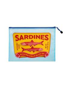 Retro Sardine Waterproof Fashion Beach Bag, 3D Printed, Cartoon Rainbow Trout, Large Capacity Transparent Cosmetic Bag With Nylon Zipper - Multicolor - View 13