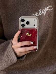 2026 红色波点电镀液态硅胶手机壳，兼容 11、12、13、13 Pro、13 Pro Max、14 Pro Max、15、15 Pro、15 Plus、15 Pro Max、16、16 Pro、16 Pro Max、17、17 Pro、17 Pro Max - 彩色 - 查看 3
