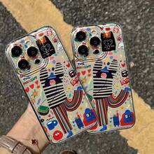 Suitable For / Redmi Phone Cases Graffiti Painting Phone Cases  14 M4PRO M13T M11Lite/ Redmi Note9/ Note10 Note11 Note12Pro Note13 Note13Pro 11T Note8/ Redmi 10A/ A3 Redmi K60  Redmi Series Phone Cases Cartoon Transparent Cases New Phone Protective Cases - Clear - View 5