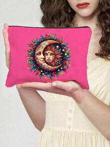 这款手提包兼化妆包饰有神秘的日月图案，可用作护肤品收纳包，大容量时尚简约亚麻材质，适合户外野餐、聚会、旅行和购物。这款大号包包也适合学生和返校学生使用。图案包含阿拉伯语、中东元素、斋月、星月、油灯、骆驼和阿拉伯祝福语。斋月吉祥 (Ramadan Mubarak)、斋月吉祥 (Ramadan Kareem)、奉至仁至慈的之名 (Bismilah)、开斋节快乐 (Eid Mubarak)、开斋饭 (Iftar) 和情人节礼物。 - 彩色 - 查看 14