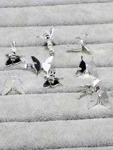 10PCS Children's Metal Butterfly Hair Buckle Girls Open Braided Dreadlocks Girls Fixed Braids Hairpin Hip-Hop Style Headwear - Silver - View 3