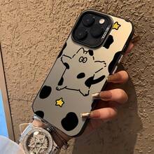 Cartoon Cat Star Pattern Phone Case It Is Compatible With IPhone 17/16/15/14/13/12/37 Pro Max/Pro/Plus Models. It Features A Stylish And Minimalist Design And Provides Shockproof And Abrasion-Resistant Protection. - Black - View 3