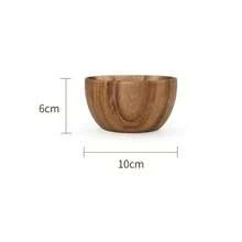 1/2/3pcs Natural Wood Jujube Wood Bowl, Scald-Proof Design, Suitable For Serving Noodles And Soup At Home - Multicolor - View 5