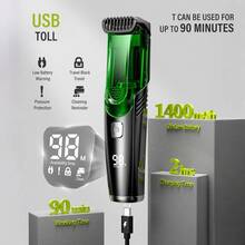 Beard Trimmer For Men, Electric Razor Shaver, Cordless Hair Clipper Shaving Kit For Mustache Body Nose Ear Hair Facial, Adjustable Beard Grooming Kit Birthday Gifts For Men - Black - View 4