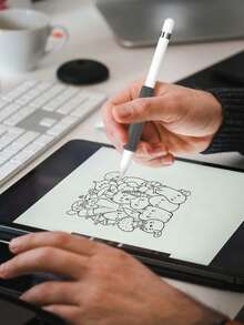 Apple Pencil Grip Sleeve For IPad, Rhombus/Arc Texture Anti-Drop Silicone Protective Case, Soft Silicone Non-Painful Hand, Compatible With Apple Pencil Stylus Grip - Multicolor - View 4