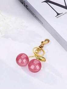 1pc Cherry Bag Charm Purse Charms Keychain- Car Cherry Accessories Keychian Gifts For Women Christmas Gifts For Women Valentine Bag Gifts For Women (Size 4. 3inches/10. 92cmX2. 6inches/6. 6cm Cherry Size 1. 18inches/3cm) Bag Charms Car Accessories Teacher Friend Sister Gift Ideas HFKH - 金色+玫瑰粉 - 查看 5