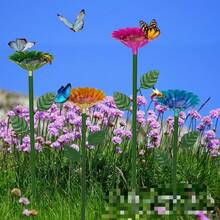 Outdoor Garden Decor Flower & Leaf, Bee Waterer, Butterfly & Hummingbird Waterer, Garden Decor - A - View 8