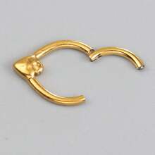 Khuyên mũi hình trái tim bằng titan Giga 1PC ASTM F136, kiểu dáng có khớp nối, dạng bấm, dùng cho vách ngăn mũi, khuyên tai dạng vòng, khuyên sụn tai, vành tai, trang sức xỏ khuyên cho nữ, sản phẩm mới về. - 3054 - Xem 4