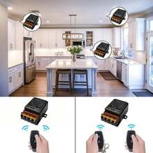 Interruptor de Control remoto inalámbrico de 433Mhz 30A 12V 24V 36V 85V receptor de relé RF de alta potencia para bombas lámpara de luz LED rango de 100m 85OC - 1 receptor 1 control remoto - Ver 4