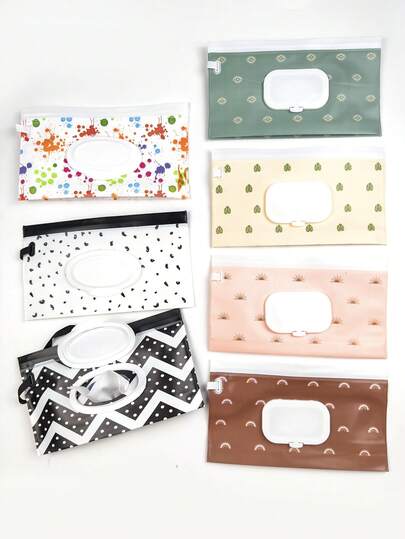 1 pieza/4 piezas Dispensador de toallitas húmedas, Estuche portátil recargable para toallitas húmedas, Mantiene las toallitas frescas, Bolsa reutilizable para toallitas húmedas, Adecuado para viajes al aire libre, campamento, senderismo