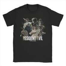 RE- Village Residents Evils T-Shirts For Men Women Awesome 100% Cotton Tees Crew Neck Short Sleeve T Shirt Party Tops - 黑色 - 查看 10