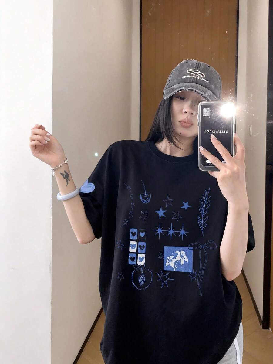 Women T-Shirts - Black - View 1