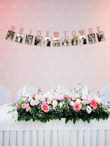 1 pieza Clip para foto de la novia, decoración de banner de foto de boda vintage - Multicolor - Ver 4