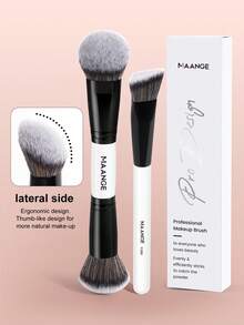 MAANGE Bộ 1/2 cọ trang điểm chuyên nghiệp hai đầu, cọ trang điểm cầm tay tiện dụng, vật dụng cần thiết khi đi du lịch, có thể dùng làm cọ nền, cọ phấn phủ, cọ má hồng, cọ highlight, cọ tạo khối, cọ che khuyết điểm, cọ tán màu, cọ trang điểm đa chức năng siêu mềm, được làm từ sợi mềm mại, nhẹ nhàng cho da, món quà lý tưởng cho phụ nữ/bé gái. - Nhiều màu - Xem 3