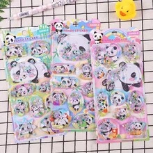 Hình dán 3D hình gấu trúc dễ thương, hình dán động vật hoạt hình rung lắc với dòng nước chảy (Màu bìa ngẫu nhiên) - Nhiều màu - Xem 3