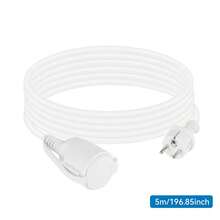 CILIA 1pc EU Standard Power Extension Cord With Safety Dust Cover Single Socket, Durable Flexible Cable For Home & Outdoor Use - EU E Type Plug(220-240V) - View 14