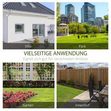 Weatherproof Metal Garden Bench, 2-Seater, Maximum Load 220 Kg, With Backrest, 113 Cm X 58 Cm X 98 Cm, Black - C - View 6