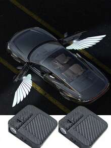 2pcs/4pcs Angel Wing Shaped Car Atmosphere Lights, Let Your Car Have Wings, Multiple Patterns Available (Not Limited To Angel Wings), Plug And Play Door Projection Lamp, Angel Wing Heart Magic Circle Smart Sensor Light, No Wiring Required To Turn On Welcome Lights, Carbon Fiber Pattern Magnetic Door Projection Light, LOGO Floor Lamp (Batteries Not Included), Perfect Gift For Boyfriend, Father, Friends, Valentine's Day Gift - Multicolor - View 15