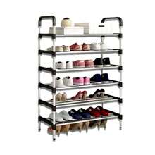 OISE ART STORE Scarpiera Scaffale A 6 Ripiani Salvaspazio Organizer Ordina Arredo Scarpe In Acciaio - - Multicolore - Visualizzare 1