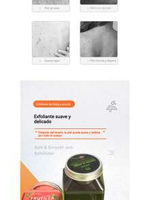 Exfoliante corporal de frutas vegetales de 500 g para limpieza profunda, exfoliación y suavizado de la piel; exfoliante de sales de baño - Aloe vera - Ver 5