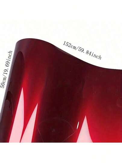 1pc Liquid Metal Dragon Blood Red PET Vinyl Car & Motorcycle Wrap, Durable Color Changing Film, Metallic Glossy Red Color Changing PVC Car Motorcycle Wrap Film, Bubble Release Adhesive Sticker Wrap