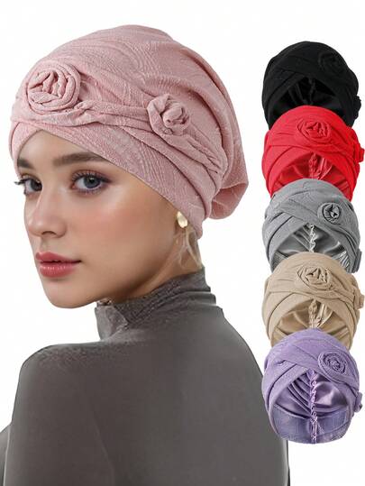 1pc Solid Color Polyester Party Hat With Applique, All Season