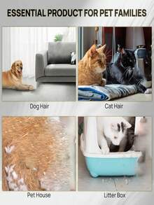 Kabelloser, wiederaufladbarer Tierhaar-Staubsauger für Auto, Zuhause, Büro, Katzen- oder Hundehaare, tragbarer Handstaubsauger für Tierhaar - Schwarz - Übersicht 9