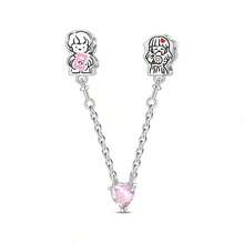 1 Piece Silver-Plated Little Happiness Flat Bead, Perfect Lovers Bead, Love Tango Bead, Happy Little Kangaroo Bead, Glow-In-The-Dark Rose Safety Clasp, Glow-In-The-Dark Rose Pendant, Moon Rose Glow Pendant, Hand-Holding Glow Beads, Sweet Bear Glow Beads, Love Cube Glow Beads. Ideal For Original Snake-Style Bracelets, Necklaces, Bead Strands, DIY Jewelry Making, And Luxurious Bestie Gifts. - Multicolor - View 17