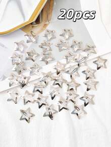 20pcsStar-Shaped Hairpin Bling Rhinestone Inlaid Star Hair Clip Cute Non-Slip Metal Hair Barrette Lightweight Durable Star Hair Accessory For Women Girls Daily Wear Party Holiday Wedding Hairstyle Decoration - 彩色 - 查看 11
