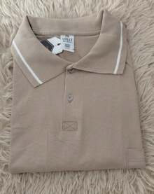 Men's Plus Size Pocket Polo Shirt - Màu be - Xem 5