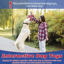 Interactive Dog Toy With Woven Strap Football, Indoor/Outdoor Dog Toy, Orange & Blue Dog Football, Suitable For Small, Medium And Large Dogs - Red - View 7