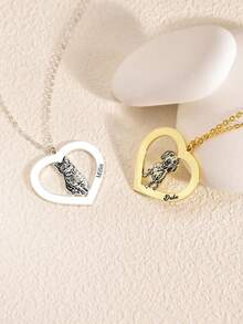 1Pc Customized Pet Picture Necklace Pet Line Art Necklace Minimalist Pet Portrait Necklace Personalized Jewelry Dog Mom Gift Christmas Gift - Multicolor 4 - View 6