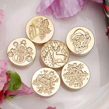 Sello de cera de colección navideña, sello de cera de sellado de latón para invitaciones de boda, tarjetas de Navidad, sobres y decoración de fiestas - HS1955 - Ver 3