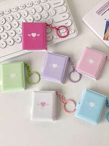 (With Pendant) Korean Style Bow Tie Photo Album, Student ID Card Holder, Cute Idol Mini Card Display Pendant - Mini Heart - View 4