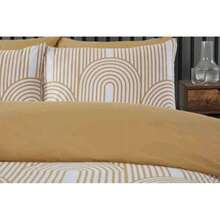 Duvet Cover Set With Matching Pillowcases - Ochre - View 3