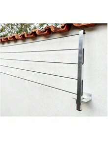Premium Reinforced Aluminum Retractable Wall-Mounted Clothesline - Supports Up To 80kg - 彩色 - 查看 6
