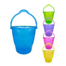 1 pieza Cubeta de agua portátil 10 litros, cubo de lavado de autos de plástico y silicona, cubo de almacenamiento de agua y riego para el hogar - Colores - Ver 3