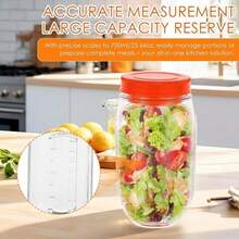 [Limited-Time Giveaway] Side-Opening Salad Jar, Mason Jar-Style Lunch Box, Perfect For Meal Prep; Leak-Proof, Airtight Salad Shaker With A Sauce Compartment; Dishwasher Ideal For The Office And Travel - 彩色 - 查看 9