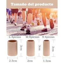tector De Dedos De Pie 16 Piezas 4 S 8 M 4 L es De Silicona Para Dedos Para Oficina Deportes aes Alia Dolor tege Contra Callos Y Ampollas Tamaños: 3x1.5 3x2 3x2.5 - como en la foto - Ver 2