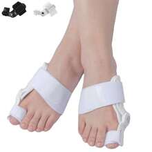 G 2 Piezas Separadores de Dedos de los Pies Cor de uanetes para Muer Cores de Dedos  Pie Bunion Cor Toe tectores FéRula Para uanetes Dia Nocturno para Dedos Superpuestos Blanco - blanco - Ver 1