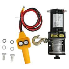 12V 2000LB Electric Winch Vehicle Traction Equipment with Wired Handle Switch 1.2KW 1.6HP Motor - Tensión nominal: 2000 libras - Ver 10