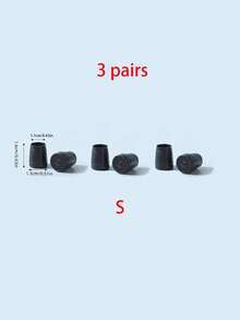 Multi-Size Black Round Heel Protectors, Wear-Resistant Quiet Slip-Resistant Heel Repair Muffler Pads For High Heels - Black - View 12