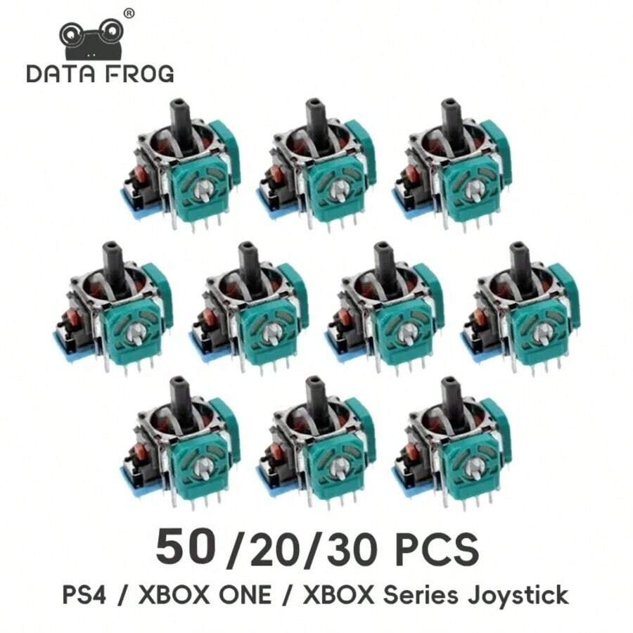 DATA FROG 50/20/30Pcs 3D Analog Joystick - Replacement Thumb Stick Repair Parts For P4/Xbo-X One Controller - Blue - View 1