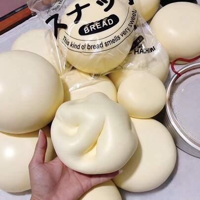 This Adorable New Super-Sized Milky Steamed Bun Stress Relief Toy Is A Must-Have! It Features An Ultra-Soft, Moist Texture And A Gentle, Slow Rebound Effect, Feeling Just Like A Real Fluffy Milky Bun. Squeeze It, Knead It, Or Flatten It - Each Interaction Helps Release Frustration And Relieve Everyday Stress.