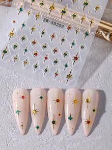 2 miếng dán móng tay hình ngôi sao 5D nổi bật, màu sắc rực rỡ, thiết kế nghệ thuật móng tay tự dính, phong cách Y2K, trang trí móng tay, dụng cụ làm móng. - Nhiều màu - Xem 5