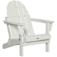 Folding Adirondack Garden Chair, 75 X 87 X 93 Cm, White, For Balcony And Garden. - White - View 9