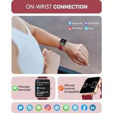 Reloj inteligente con Alexa integrada llamada Bluetooth estable nuevo con monitor de frecuencia cardíaca/SpO2/estrés/sueño 100 deportes relojes inteligentes impermeables IP68 para iOS Android-003 - Rojo - Ver 2